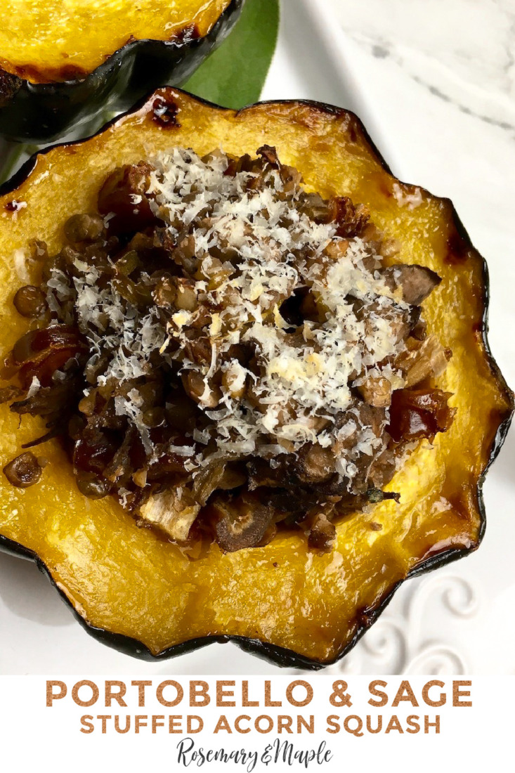 If you are looking for a tasty holiday side dish look no further than this Portobello & Sage Stuffed Acorn Squash.If you are looking for a tasty holiday side dish look no further than this Portobello & Sage Stuffed Acorn Squash.