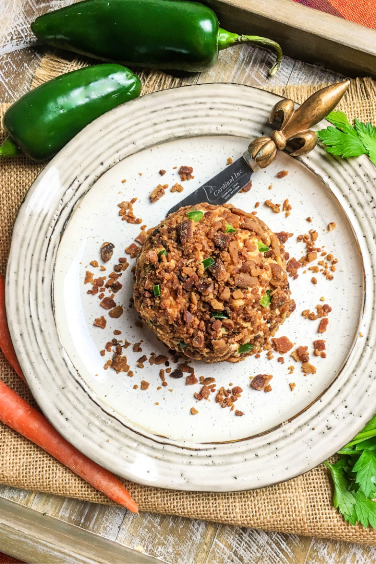  Cheese balls are a classic party appetizer and this Jalapeno bacon cheese ball is one of the best. It has the most perfect combination of creamy cheese, spicy jalapenos and salty bacon.