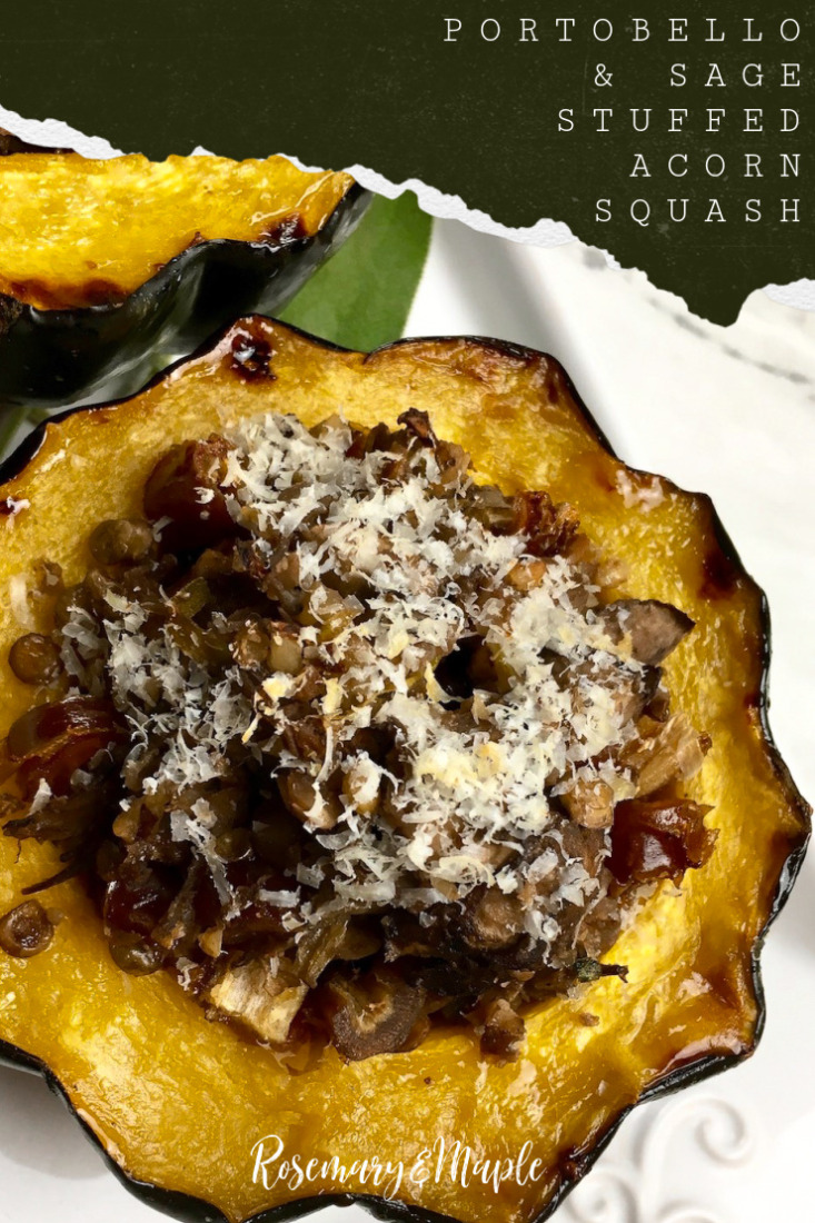 If you are looking for a tasty holiday side dish look no further than this Portobello & Sage Stuffed Acorn Squash.