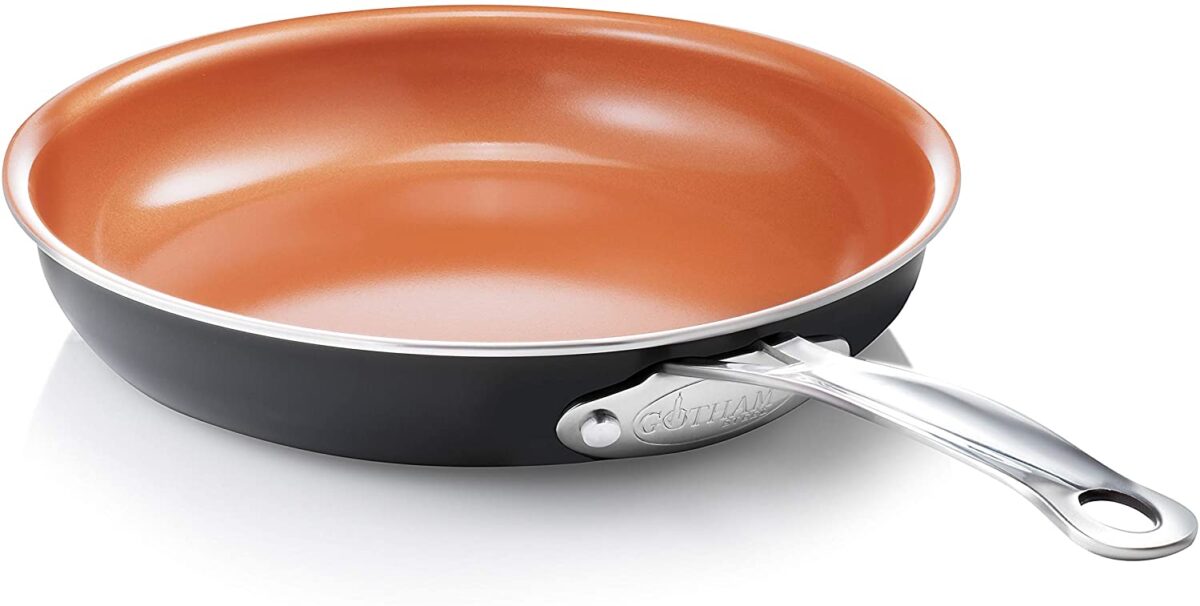 Gotham Steel 9.5” Fry Pan with Ultra Nonstick Titanium and Ceramic Copper Coating
