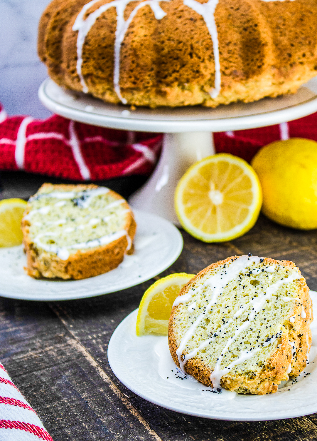 This easy lemon poppy seed bundt cake is the perfect dessert to make for a crowd. It’s sweet and tangy and sure to be a hit!