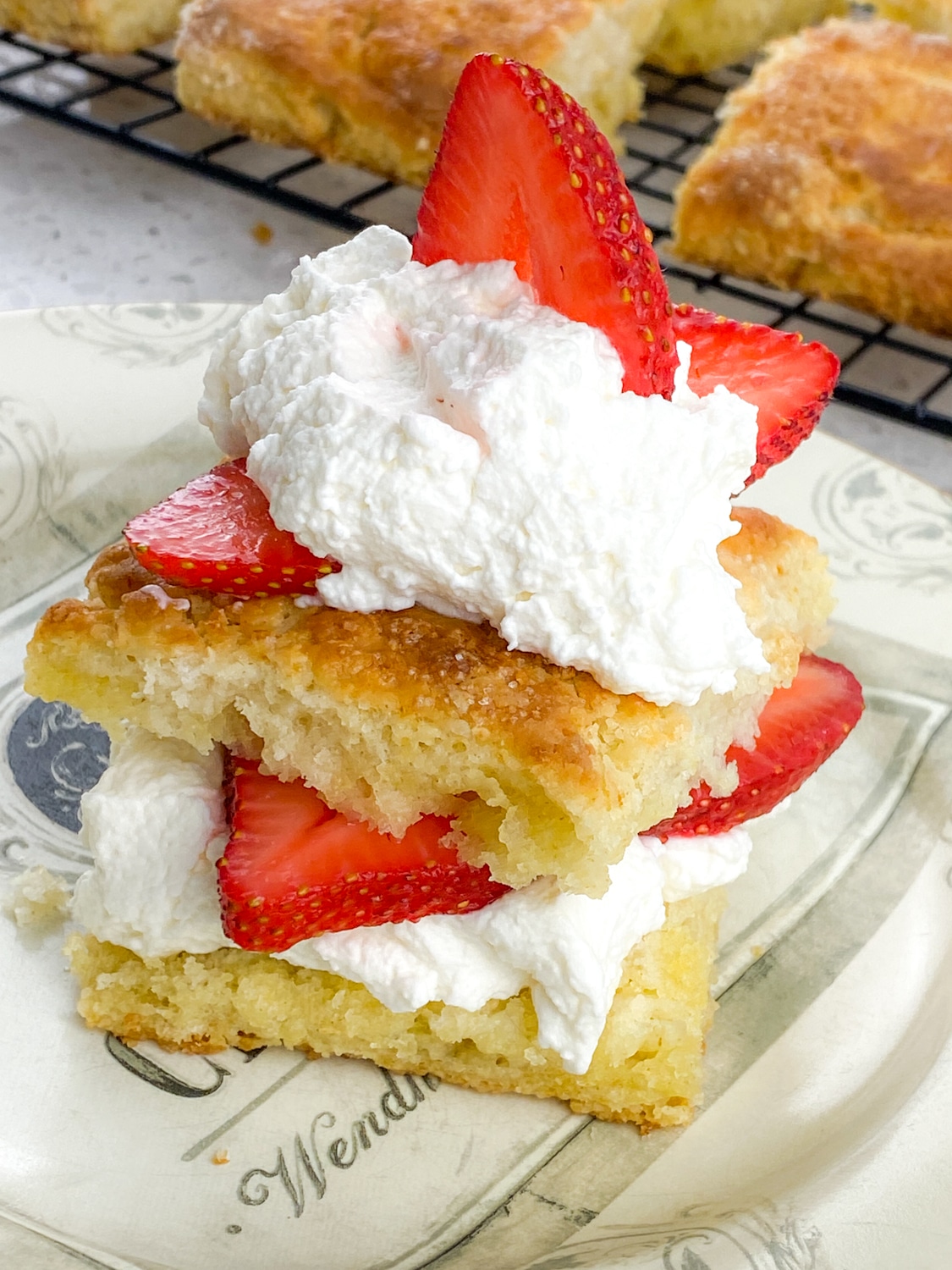 Strawberry Shortcake with Whipped Cream - Rosemary & Maple