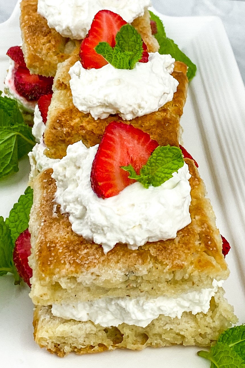 Strawberry Shortcake with Whipped Cream - Rosemary & Maple