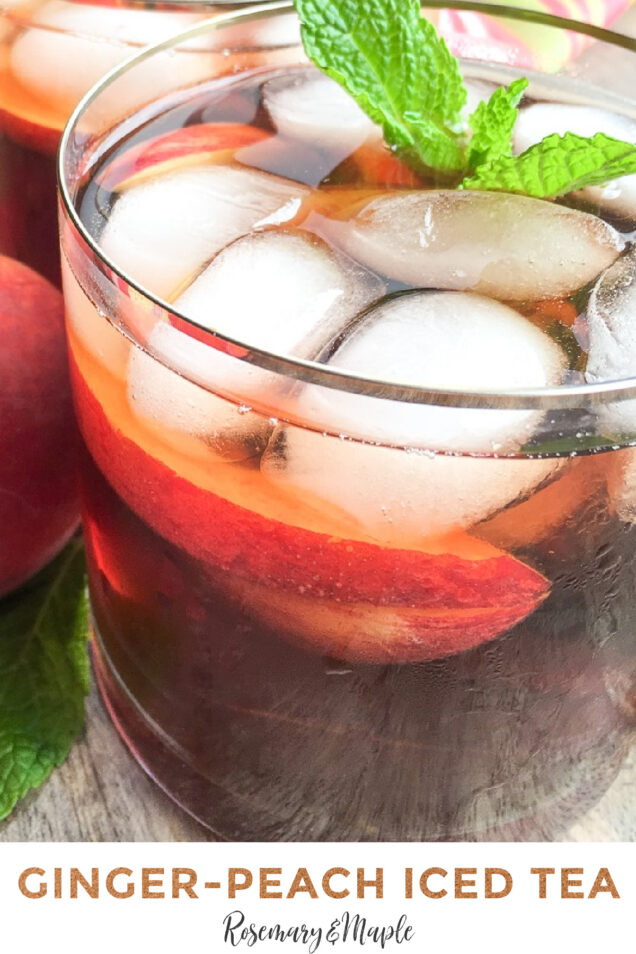 This refreshing, summer-ready ginger-peach iced tea recipe is made with fresh peaches in an instant pot, it's ready in under 30 minutes.