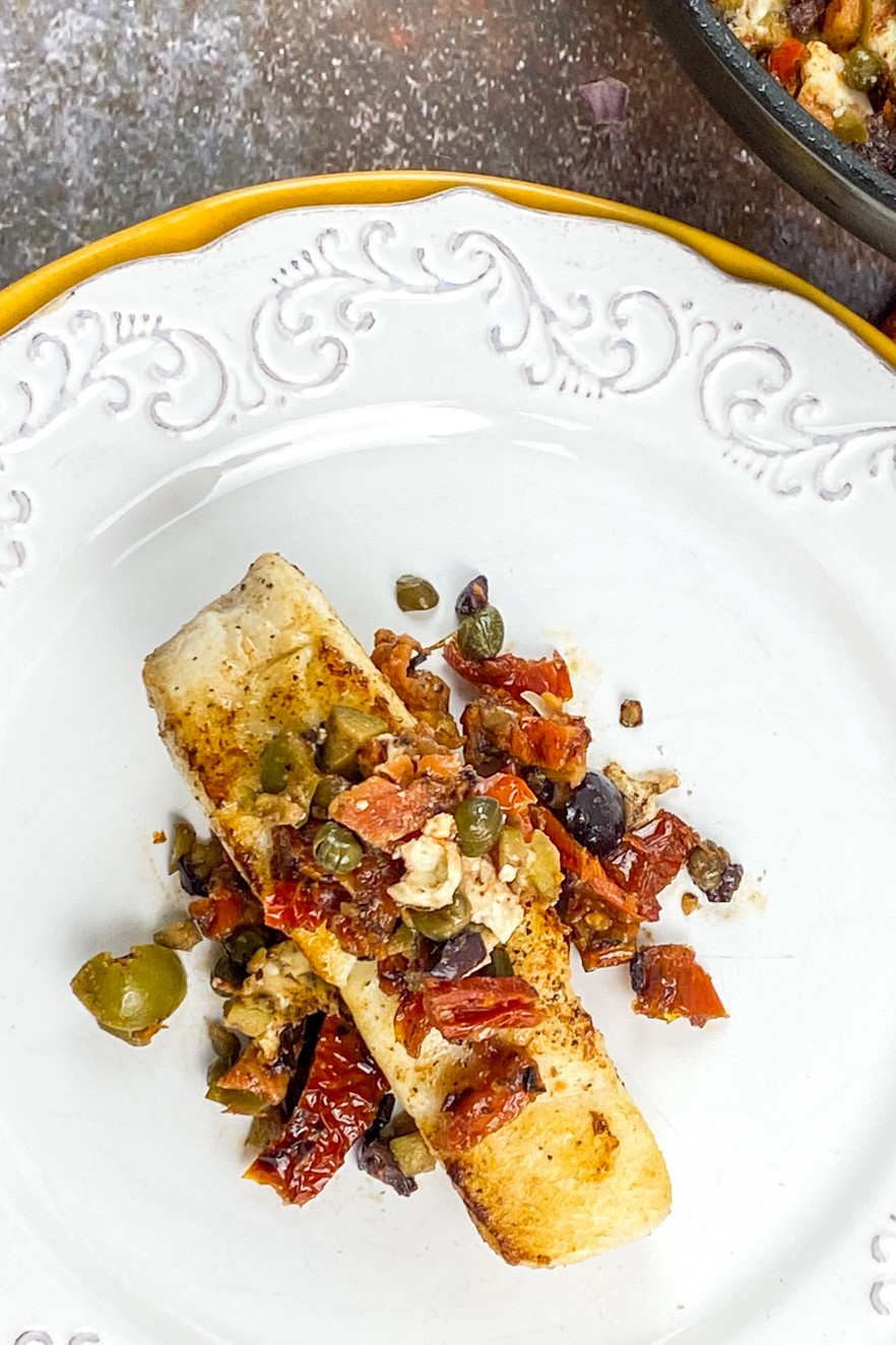 This recipe for pan-fried Mediterranean White Fish with Sun-Dried Tomato Tapenade is a quick and flavourful weeknight meal.
