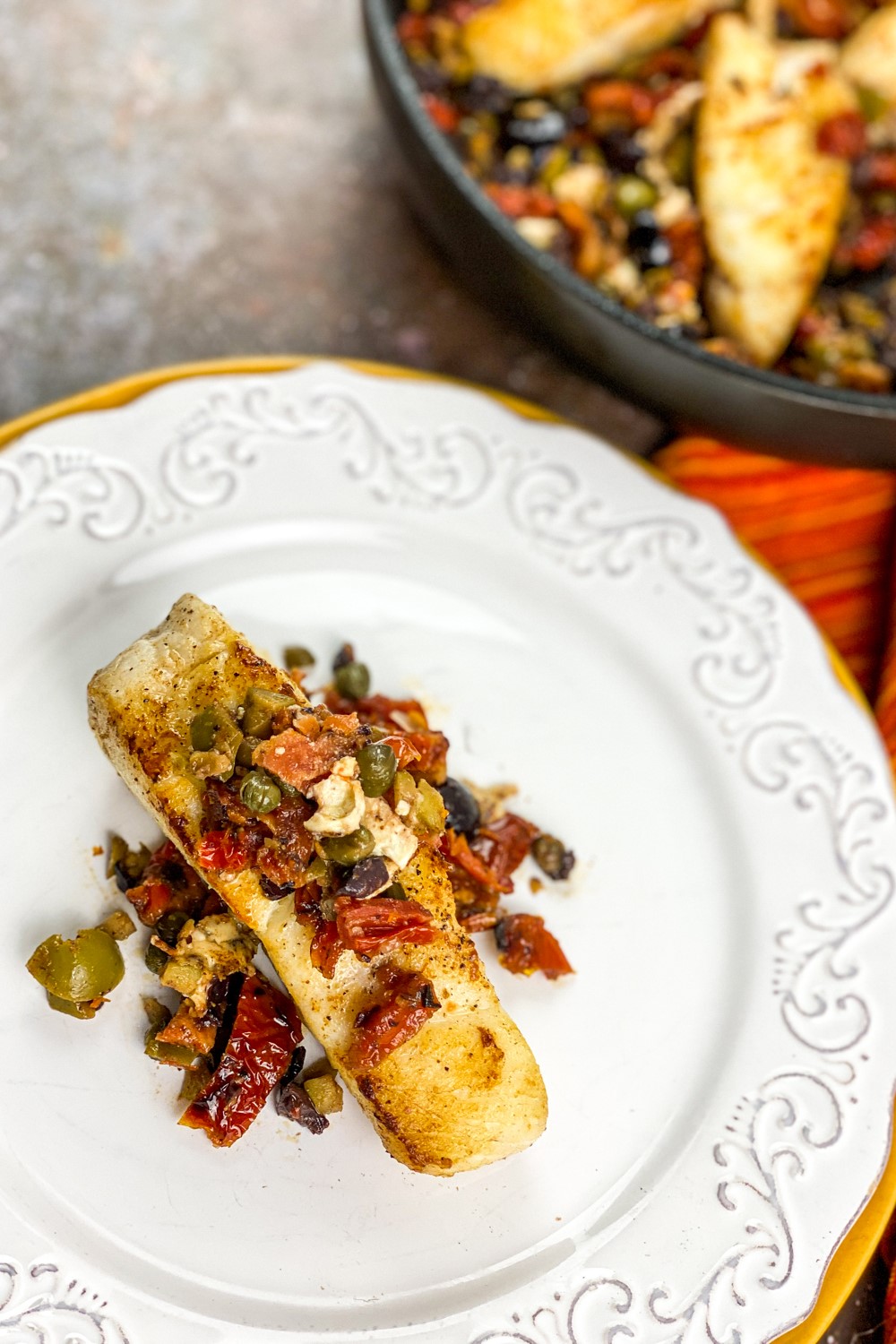 This recipe for pan-fried Mediterranean White Fish with Sun-Dried Tomato Tapenade is a quick and flavourful weeknight meal.