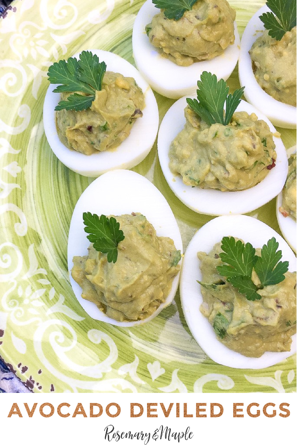These avocado deviled eggs are creamy, easy to make, and the perfect appetizer for any occasion. It's a fun twist on classic deviled eggs.