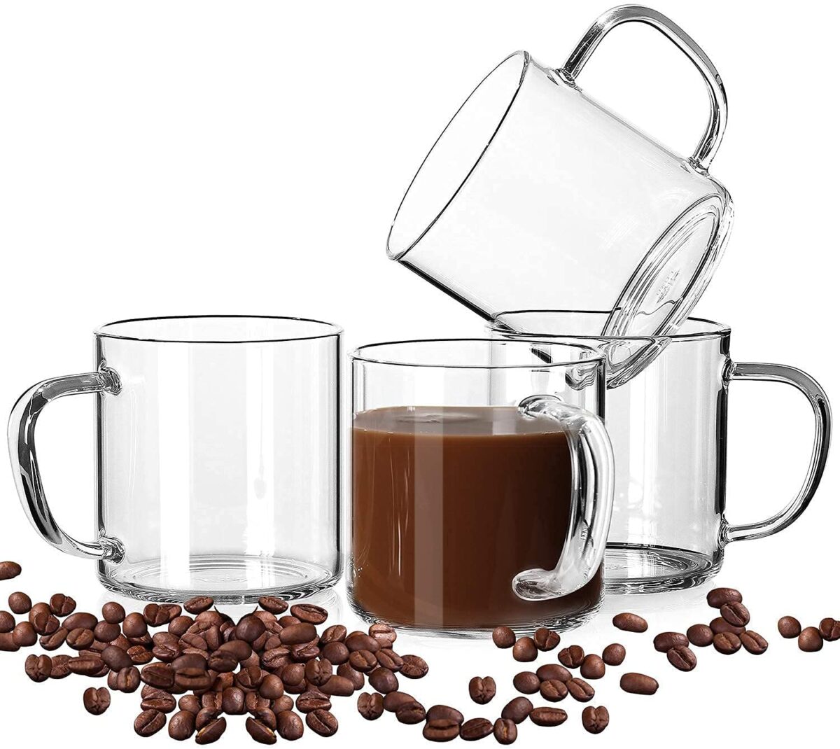 LUXU Glass Coffee Mugs