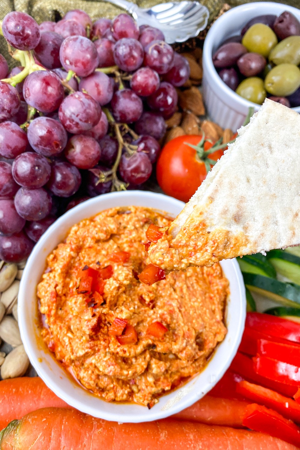 This easy to make Mediterranean mezze platter is the perfect party appetizer or a light meal for friends and family.
