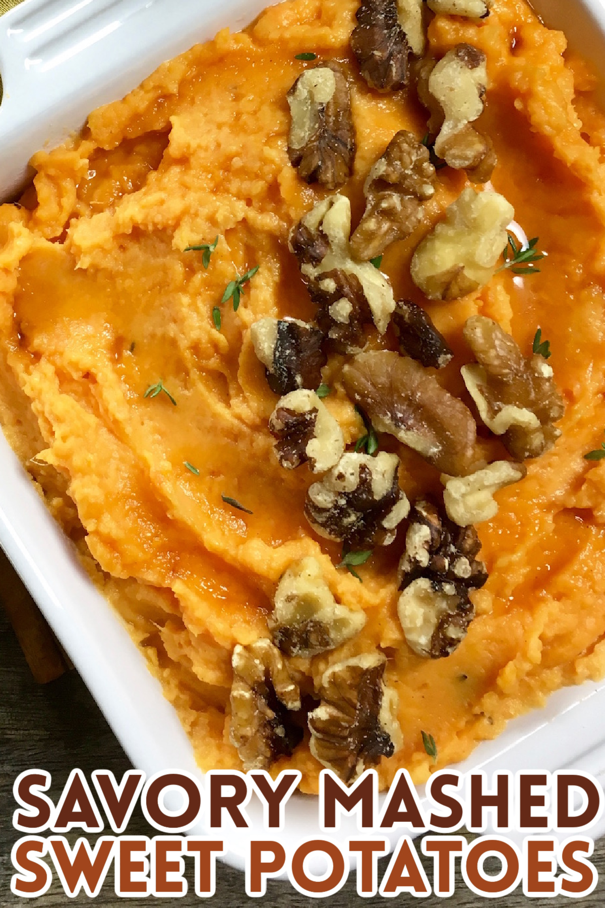This savory mashed sweet potato recipe is lightly spiced and creamy, making them the perfect side dish to complete any fall meal.