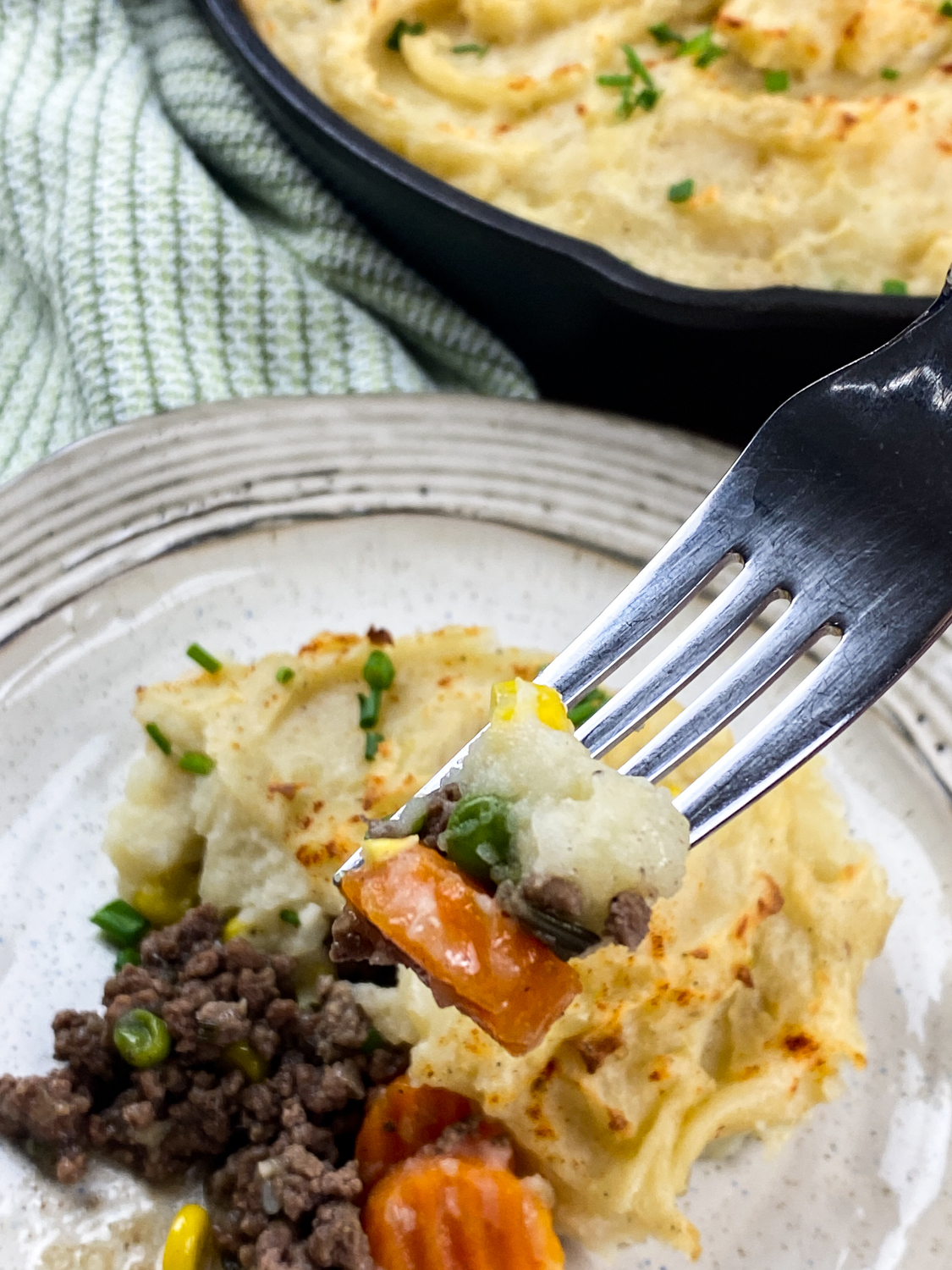 This recipe for cast iron skillet shepherd’s pie makes a hearty, comforting meal that is also perfect for sharing with family and friends.