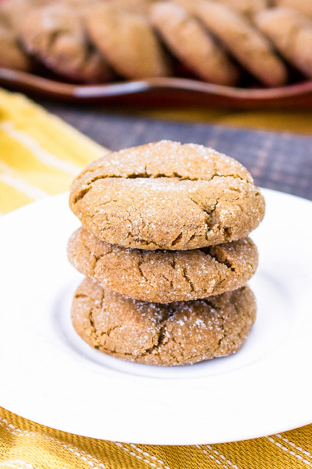 A delicious recipe for gingersnap cookies made with molasses that is soft, chewy, and perfect for the holiday season! 