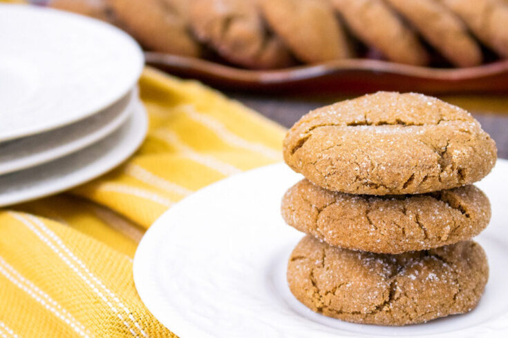Soft and Chewy Gingersnap Cookies