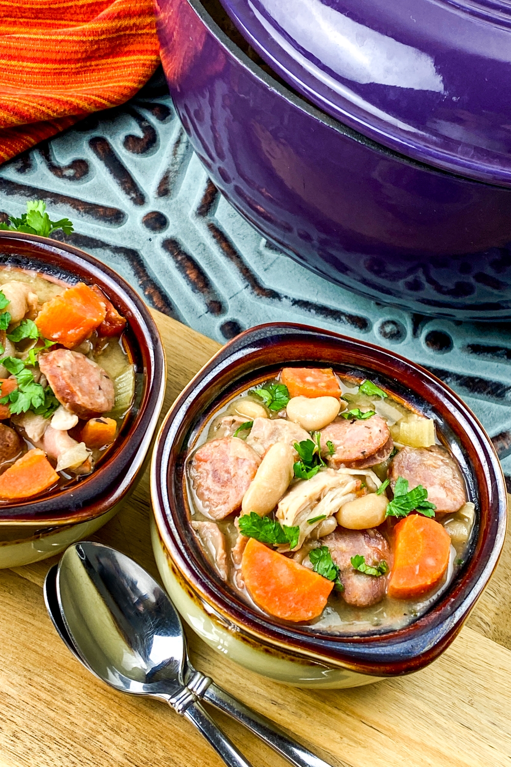 Make this hearty chicken and white bean stew that's perfect for a cold evening. It's a recipe for a nourishing, satisfying weekday meal.