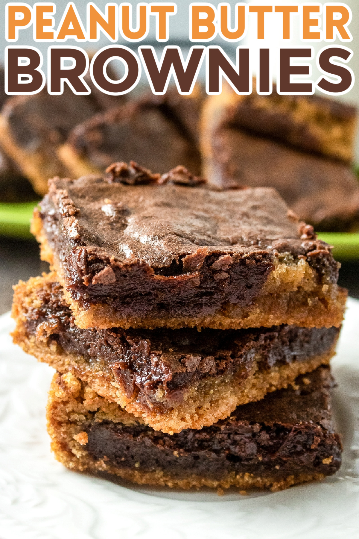 If you love peanut butter and chocolate, this peanut butter brownies recipe is for you! They're chewy, fudgy, rich, and oh so delicious!
