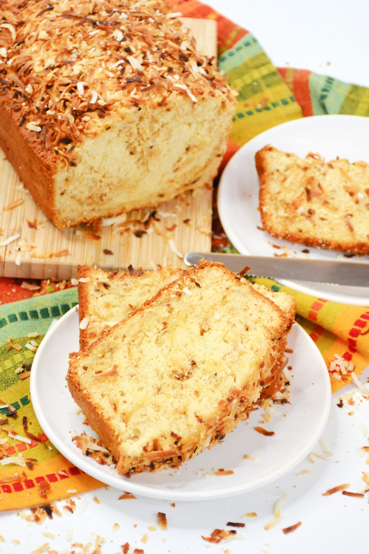 A sweet pineapple coconut bread recipe perfect for breakfast or dessert. It's easy to make and the combination of flavors is delicious.