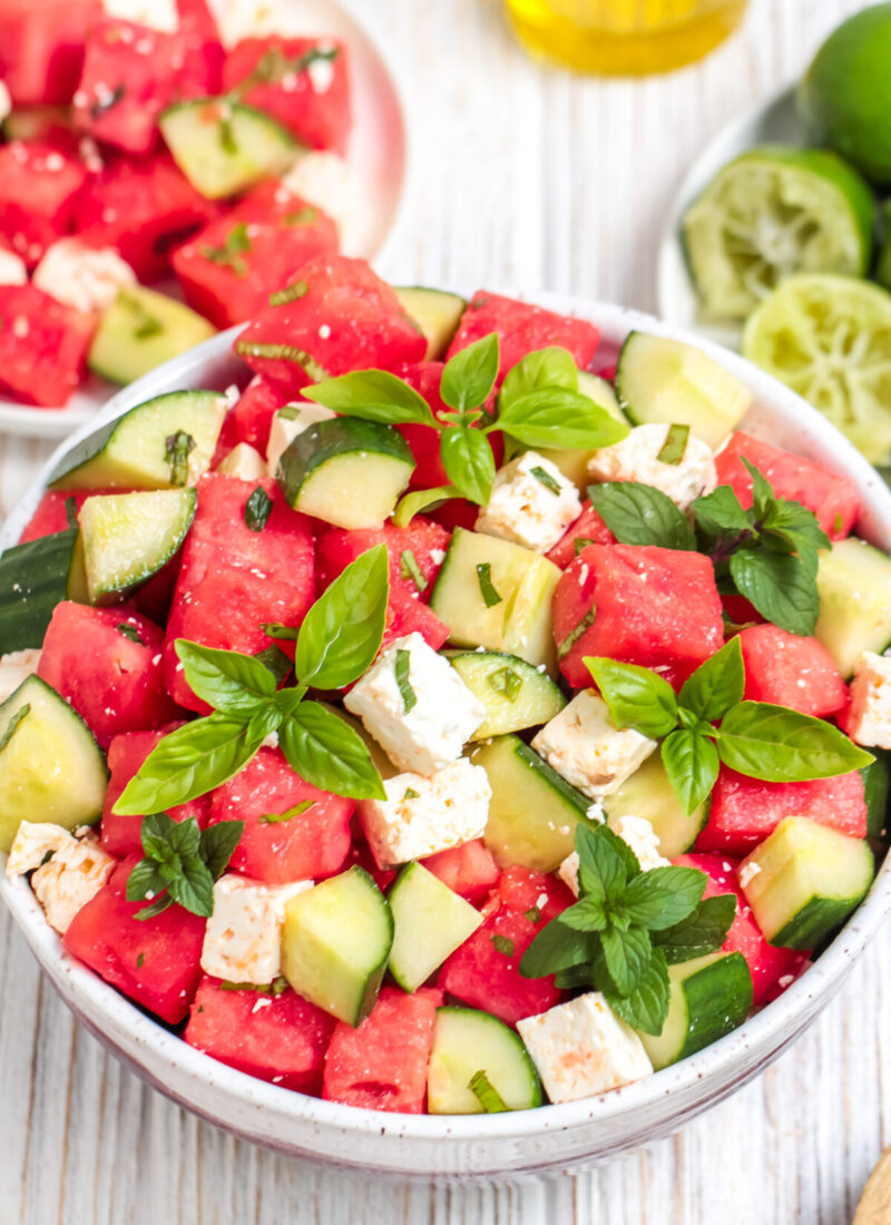 Watermelon Cucumber Salad with Feta
