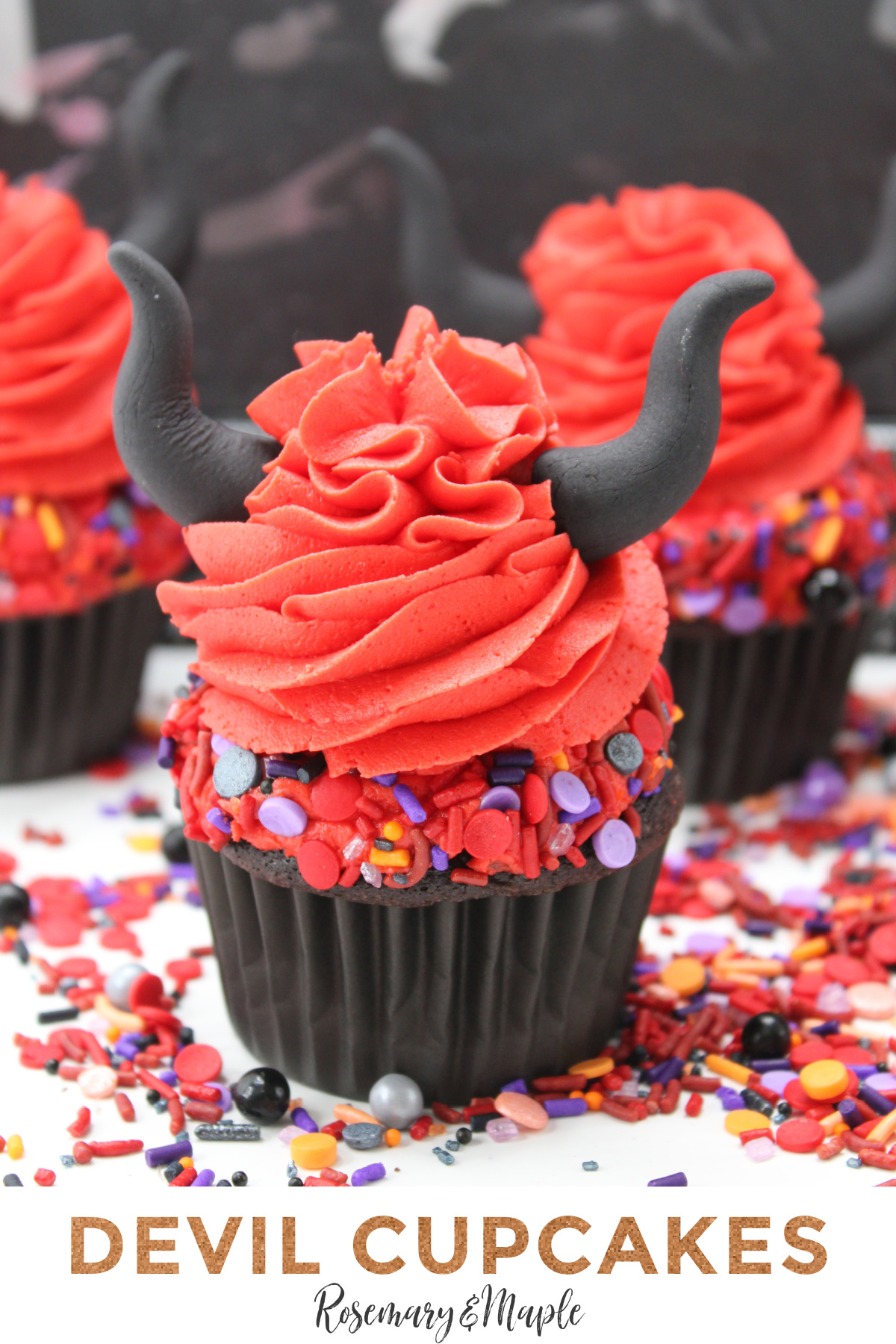 This Halloween cupcake decorating tutorial will show you how to make devil horns for your own devil cupcakes. It's easy, fun and delicious!