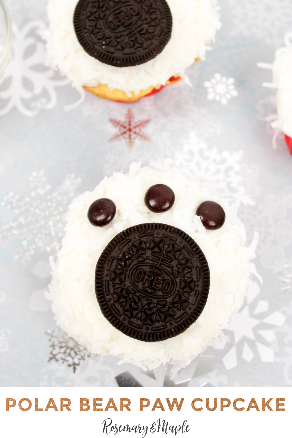 These adorable Polar Bear Paw Cupcakes are perfect for any winter or holiday party. They're easy to make and can be decorated in minutes.