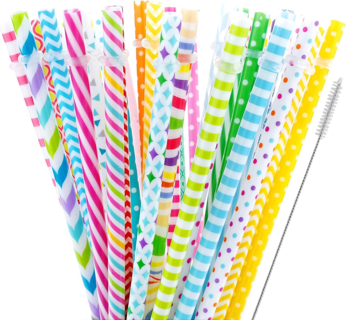 9" Colorful Plastic Drinking Straw