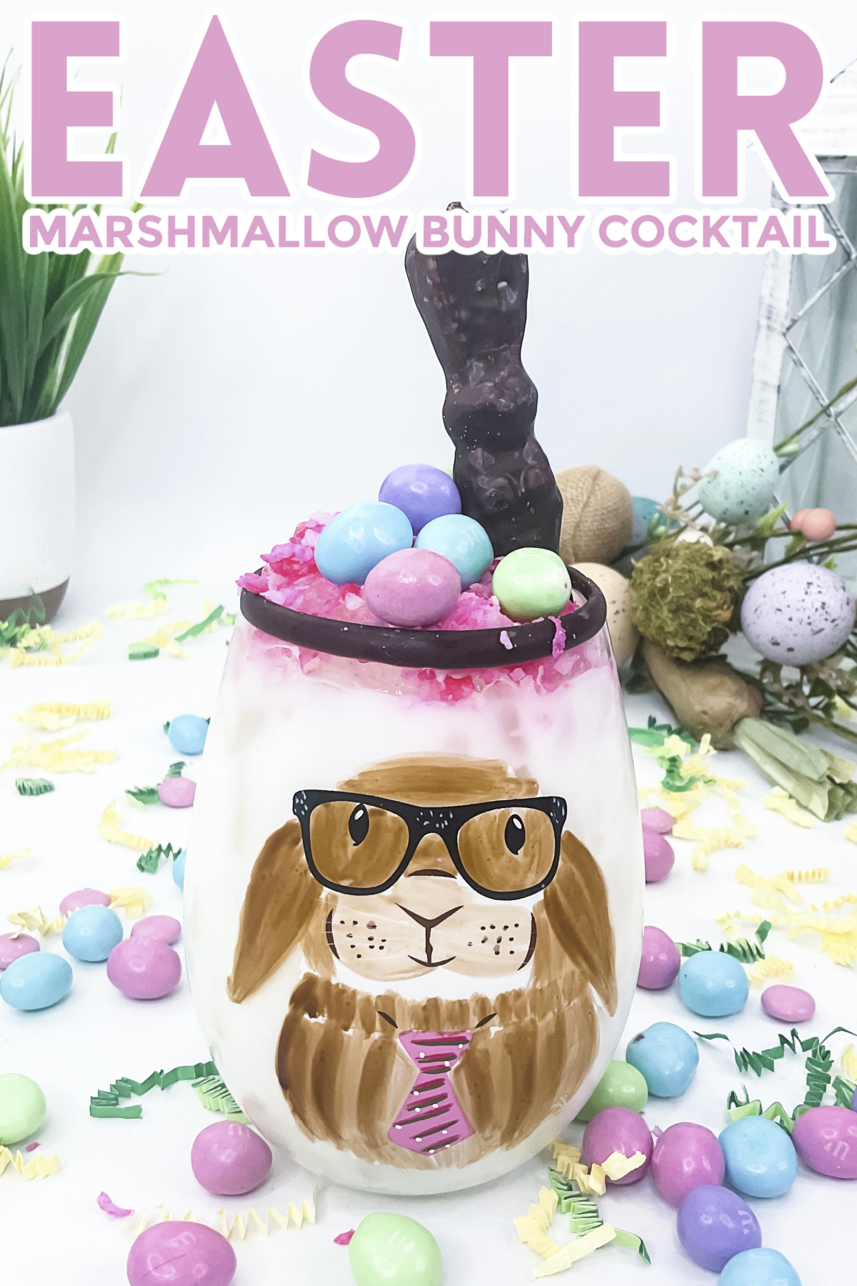 Add a magical touch to your Easter celebration with this fun and delicious recipe for an Easter Marshmallow Bunny Cocktail.
