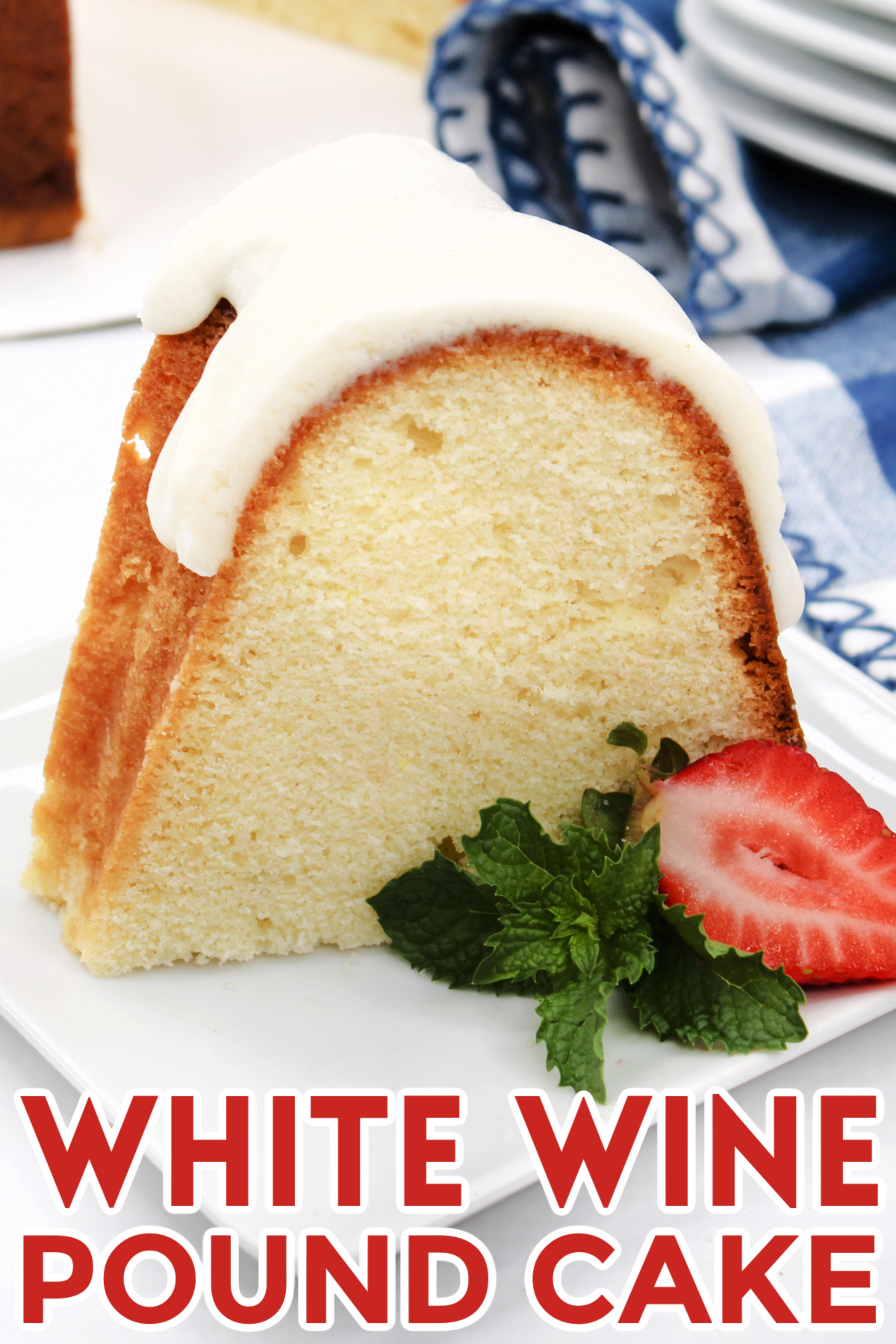 This delicious white wine pound cake recipe features a tangy cream cheese frosting for the perfect balance of flavours!