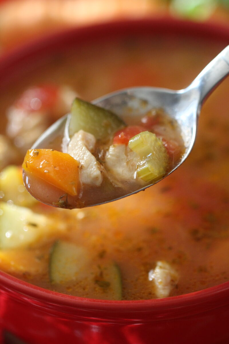 Discover our Chicken Vegetable Soup recipe! A warm, nourishing bowl of comfort suitable for all - Perfect for cozy nights in.